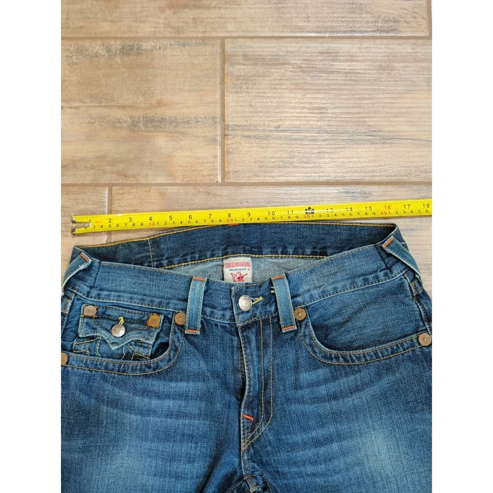 Vtg Y2K True Religion Billy Jeans Mens 33 Made in USA Straight Flap Pocket Denim